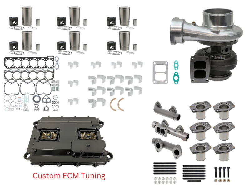 C15BASCONMCB | Caterpillar C15 Basic Twin To Single Turbo Conversion Low Compression (16:1 CR) Kit (Mcbee Brand kit), New